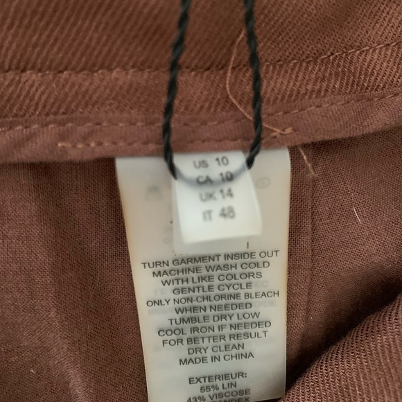 Elie Tahari Linen Blend Wide Leg Pants - Picture 16 of 17